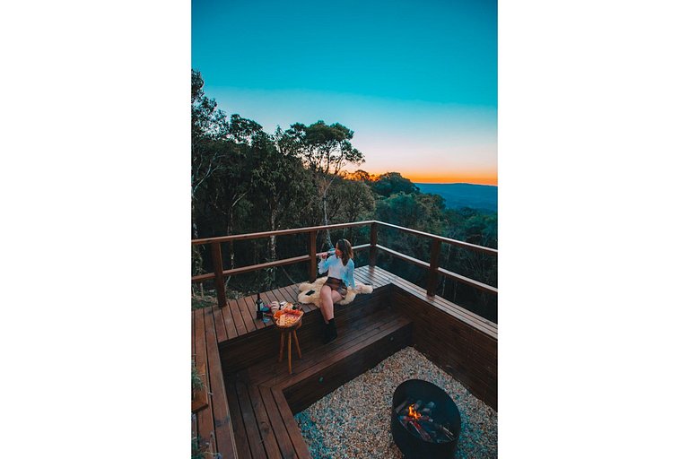 Cabana Xaxim com jacuzzi e vista espetacular