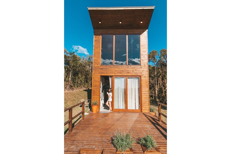 Cabana Xaxim com jacuzzi e vista espetacular