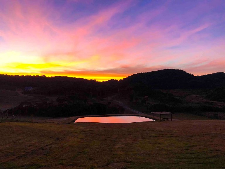 Cabana Texas com jacuzzi e pôr do sol