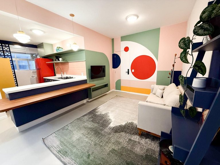 Incrível Loft no Centro de Floripa com Banheira e Garagem